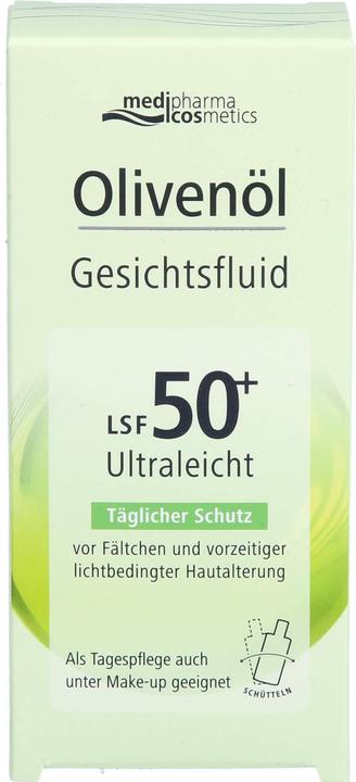 Actual product image Dr. Theiss Olive Oil Ges Fluid Lsf50+ (50 ml, Face fluid, SPF 50+)