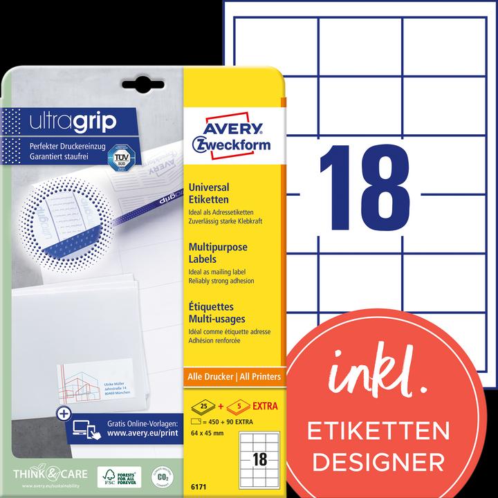 Produktbild Avery Universal-Etiketten