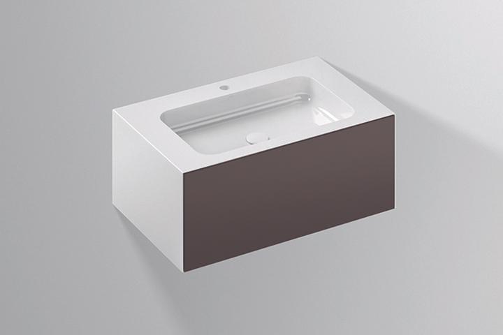 Produktbild Alape WP.Folio1 Waschplatz, 804x350x500mm, Waschtischunterschrank 1 Vollauszug, Waschtisch mit Hahnl