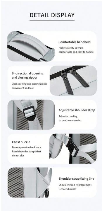 Produktbild Only-Bags.Store Wasserdicht 40.64 Cm Business Laptop Rucksack, Reise-Rucksack mit separater Schuhtasche, Outdoor