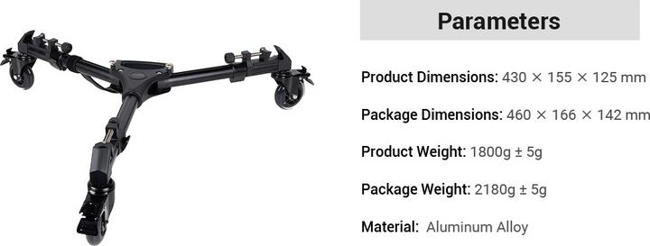 Produktbild SmallRig Stativwagen 3986 Universal (Stativwagen)