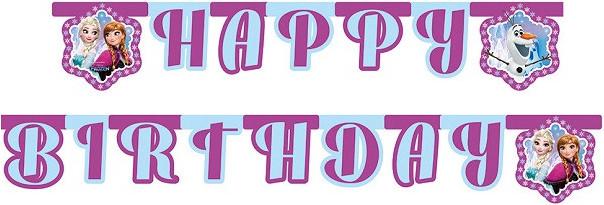 Image du produit Decorata Party Guirlande d'anniversaire Reine des neiges