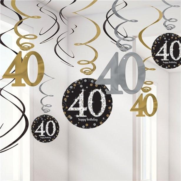 Produktbild Amscan Dekorationen 40 Jahre "Alles Gute zum Geburtstag"
