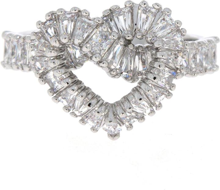 Swarovski Matrix Cocktail Ring Verschiedene Schliffe Herz Weiss