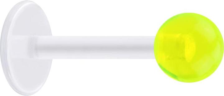 Produktbild Star Piercing Micro Labret transparent mit Kugel grün transparent (ohne Messing, Acryl, Bioflex)