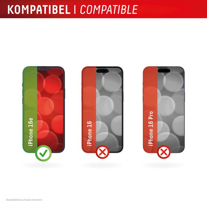 Actual product image Displex Real Glass, 2D Panzerglas + Handyhülle (1 Piece, Apple iPhone 16e)