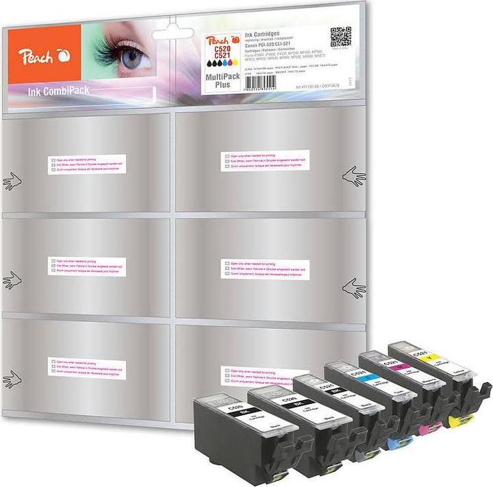 Immagine prodotto Peach Cli-521, Pg-520 (M, C, Y, PBK, FC)