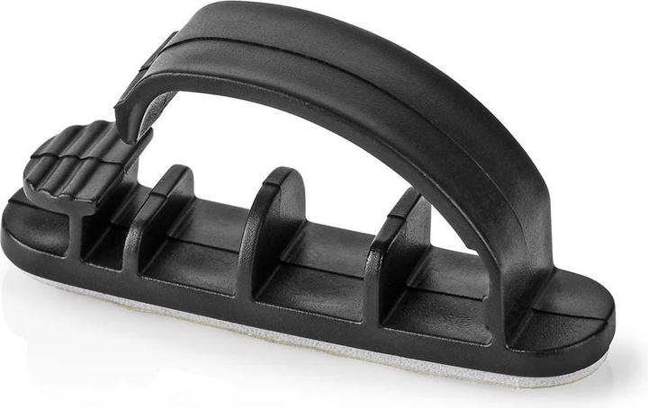 Produktbild Nedis Kabelmanagement Kabelclip Gesperrt 3 Stück Silikon 55 mm Schwarz (Kunststoffkabelbinder, 55 mm, 3 Stk.)