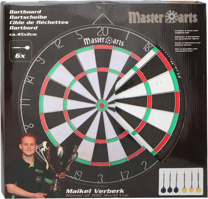 Produktbild Master Darts Dartscheibe mit Pfeilen