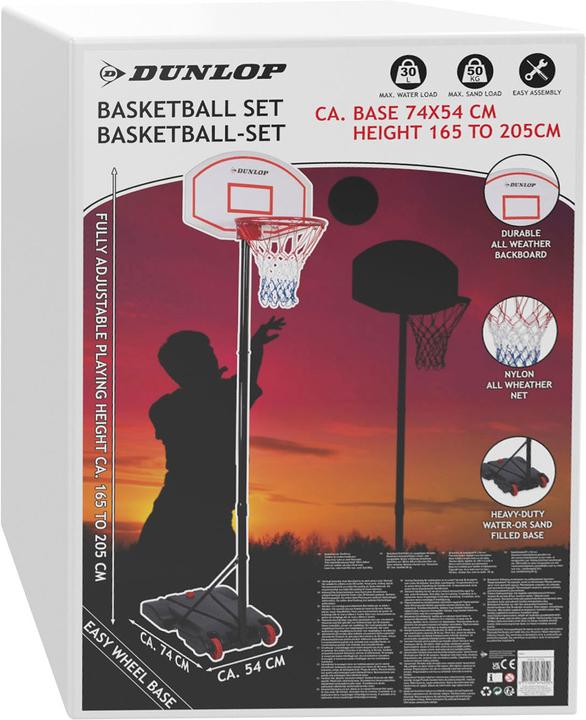 Actual product image Dunlop Basketball Hoop with Stand, 165-205 cm