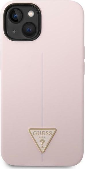 Actual product image Guess GUHCP14SSLTGU iPhone 14 6.1" fioletowy/purple hardcase Silicone Triangle (Apple iPhone 14, Apple iPhone 15, Apple iPhone 13)