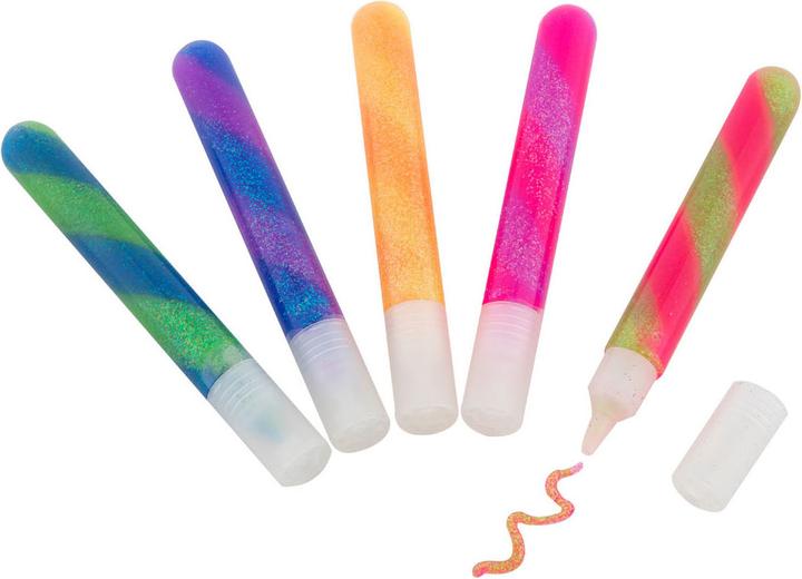 Grafix Twisted Glitter Glue, 5 pieces