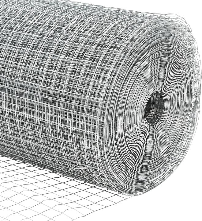 Produktbild VidaXL Hühnerdrahtzaun Set Set aus 2 Galvanisierter Stahl 25 x 1 m