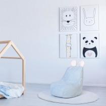 Image du produit Home Deco Kids fauteuil poire enfant bleu ted (Chaise haute)