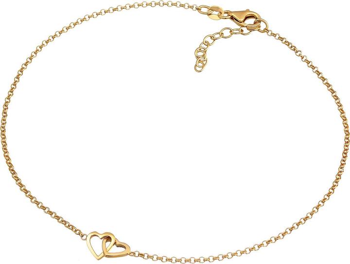 Elli Fussschmuck Herz Heart Liebe Verschlungen 925 Silber (925er Sterling Silber, 25 cm)