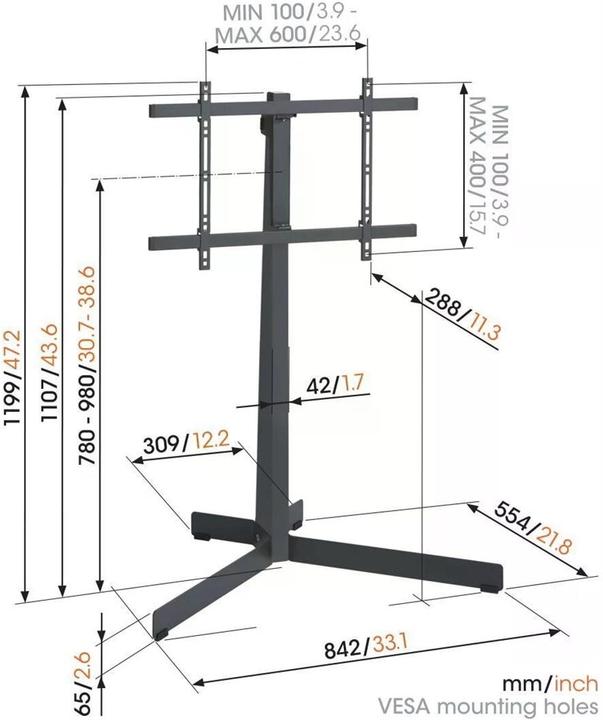 Produktbild Vogels TVS 3690 (Universal, 77", 50 kg)