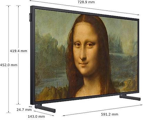 Actual product image Samsung The Frame QE32LS03BBU (32", LS03B, QLED, Full HD, 2022)