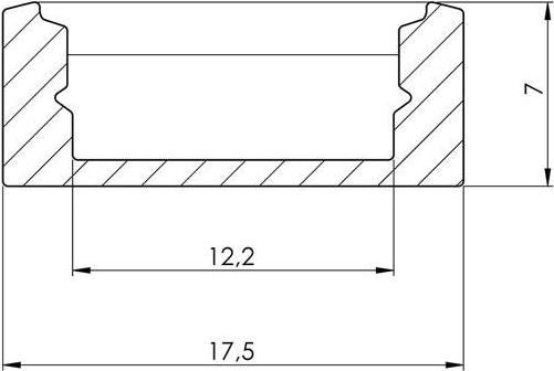 Actual product image LEDsON SLIMLINE 7 mm - ALUMINIUM PROFILE FOR LED STRIPS - BLACK - 2 m (200 cm)