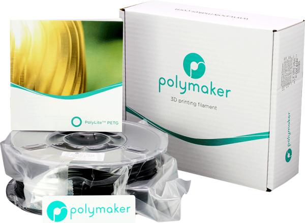 Actual product image Polymaker PolyLite PETG V2 - Black - 1.75mm (PETG, 1.75 mm, 1000 g, Black)