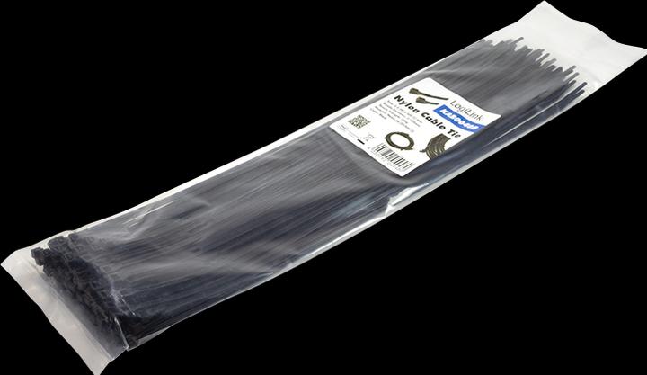 Produktbild LogiLink Kabelbinder 100 Stück, Länge: 400 mm, Stärke: 4,4 mm, schwar (Kunststoffkabelbinder, 400 mm, 100 Stk.)