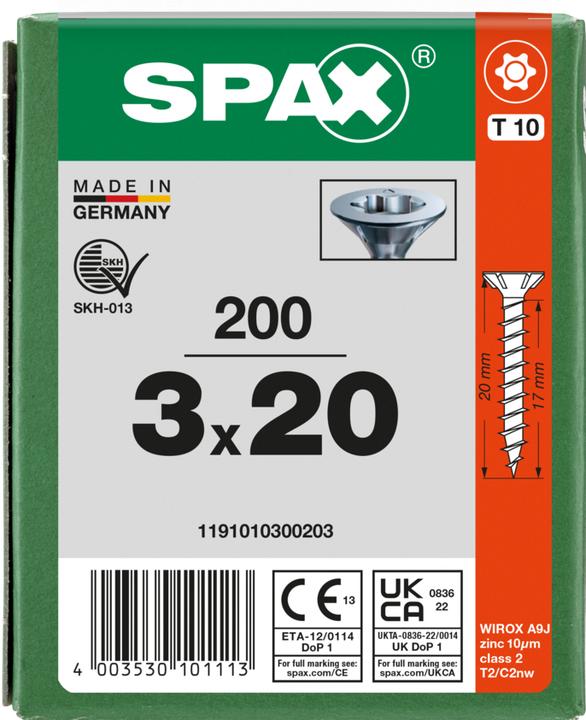 Actual product image Spax Universal screw (200 Screws per piece)