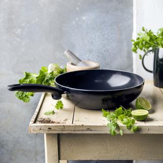 Image du produit Greenpan Cambridge wokpan 28cm - zwart - inductie - PFAS-vrij (28 cm, Wok, Aluminium)