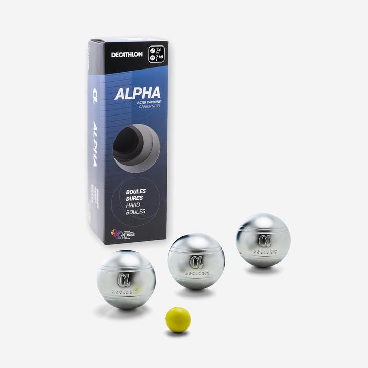 Produktbild Geologic Boulekugeln Alpha glatt oder geriffelt Allroundkugeln Wettkampf 3 Kugeln hart (3 x, 70.50 mm)