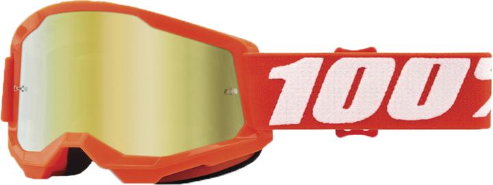 100% Strata 2 Jr. maschera arancione - oro a specchio (Arancia, Specchio d'oro)