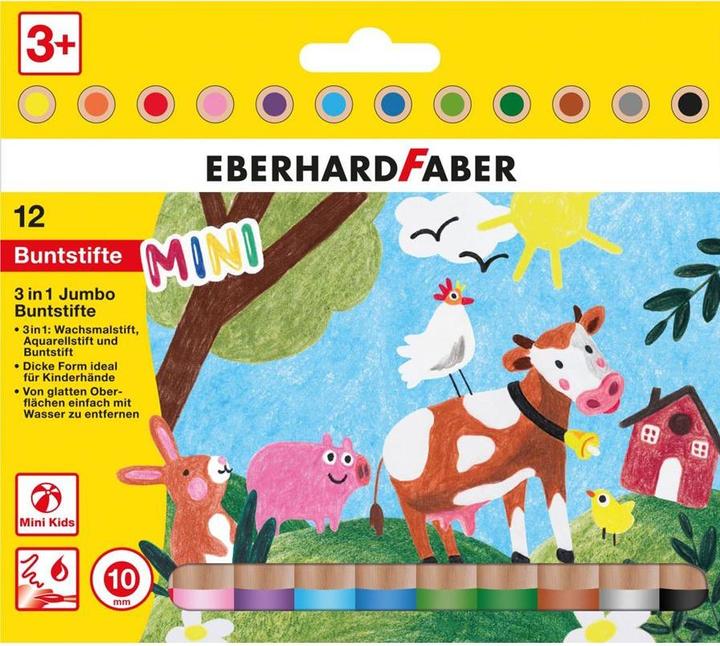 EberhardFaber Colored pencils Jumbo MiniMaxi 12 pieces (Mixed Colour, 12 x)