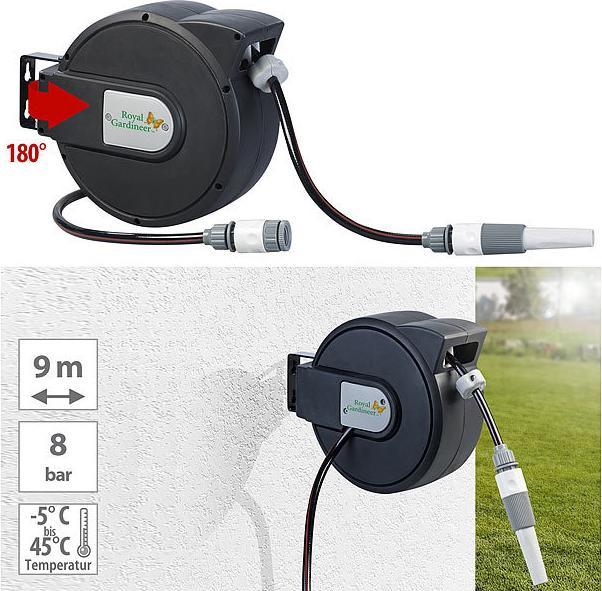 Produktbild Royal Gardineer Gartenschlauch mit Wand-Box (9 m, 8 mm)