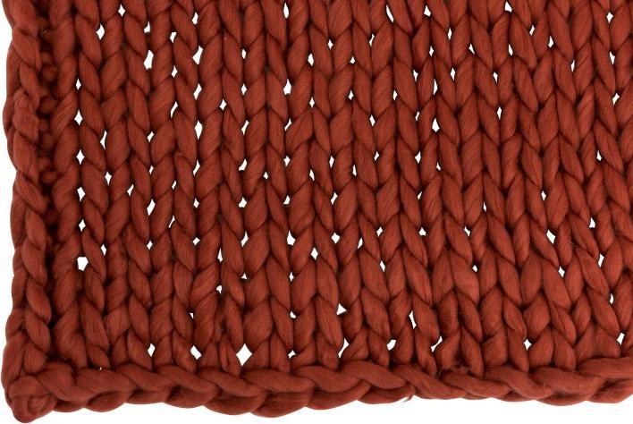 J-Line Coperta COZY a maglia grossa 127x152 cm - Bordeaux (127 x 152 cm)