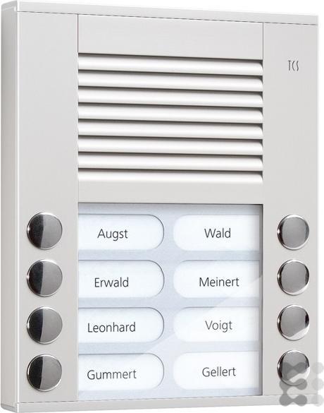 Produktbild TechniSat Audio Aussenstation PES08-EN/04 8Tasten 2reihig AP silber