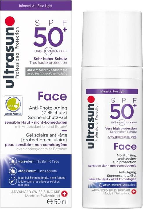 Actual product image Ultrasun Face (Sun cream face, SPF 50+, 50 ml, 92 g)