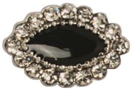 You Nails Nail Art Deko gross Oval-Strass (Nagelverzierung, Schwarz, Transparent)