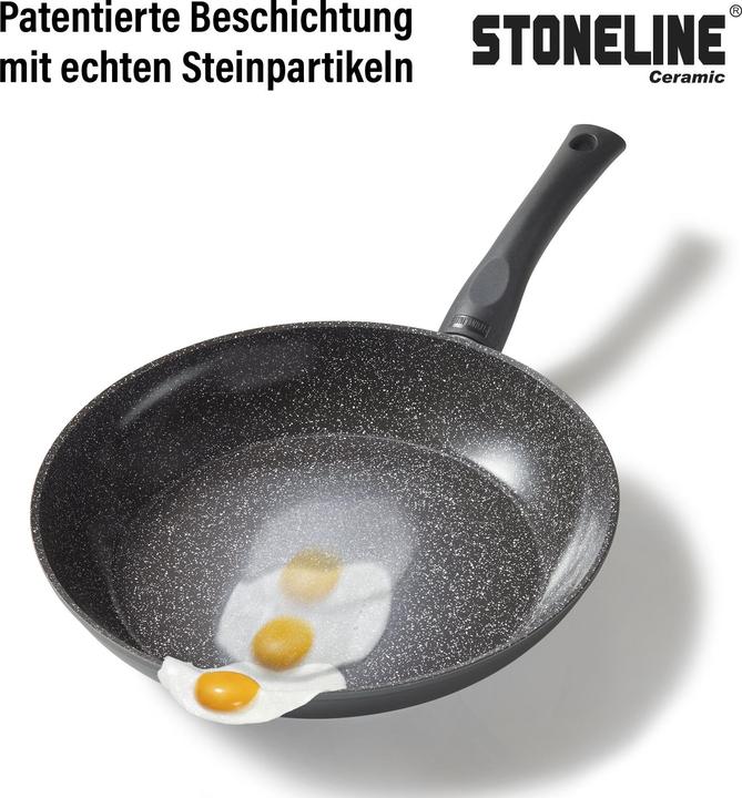 Actual product image Stoneline CERAMIC cookware set, 6 pcs. with glass lids (20 cm, Pan set + pot set, Aluminium)