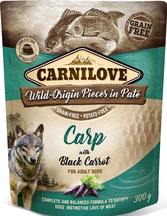 Image du produit Carnilove Dog Adult Pouch Paté Carpe & e Kate (Adulte, 1 pcs, 300 g)