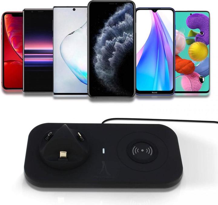 Produktbild Akashi USB-C / Lightning / Micro-USB / QI 4-in-1 Ladestation (10 W)
