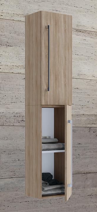 Actual product image VCM Wooden Bathroom Furniture Tall Cabinet Badinos 2 Hinged Doors (33 x 22 x 150 cm)