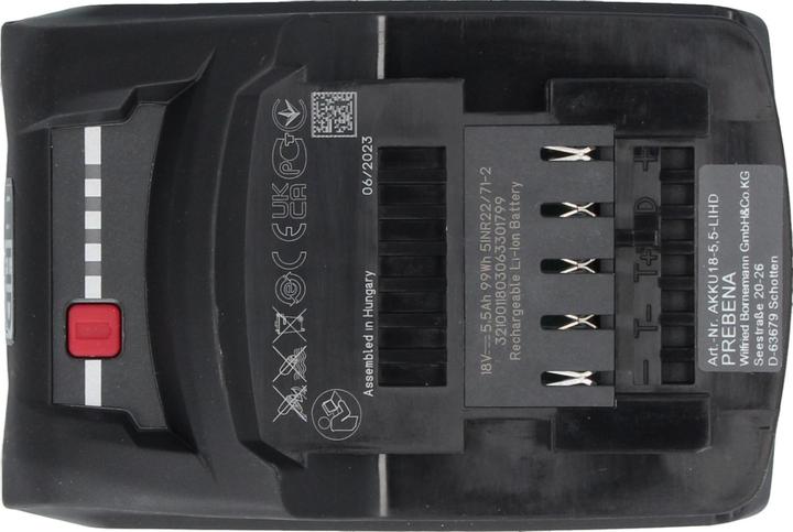 Produktbild Prebena Hochleistungsakku LIHD 5,5 Ah / 18 V (18 V)