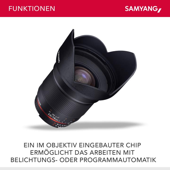 Produktbild Samyang 16mm f/2 ED AS UMC CS - Nikon F (Nikon DX, Nikon F, APS-C / DX)
