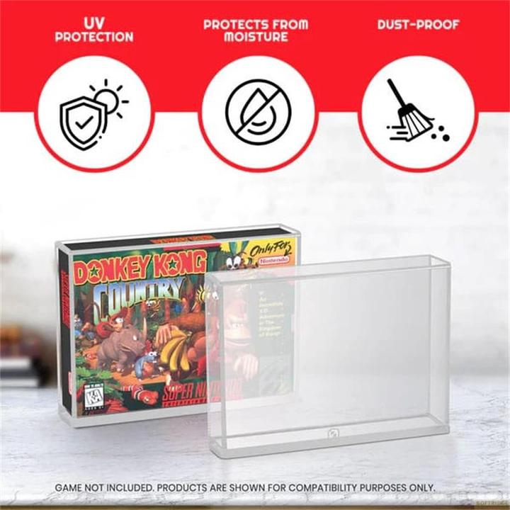 Image du produit Evoretro Boîtier acrylique pack de 2 pour jeux SNES/N64 (DSi XL)