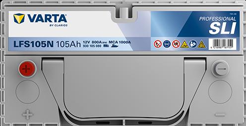 Image du produit Varta Batterie LFS105N 12V 105Ah 800 EN (A) (12 V, 105 Ah)