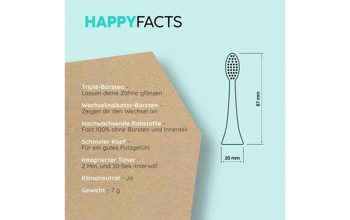 Actual product image happybrush Hpy Eco Vibe 3+Ocean (3 x)