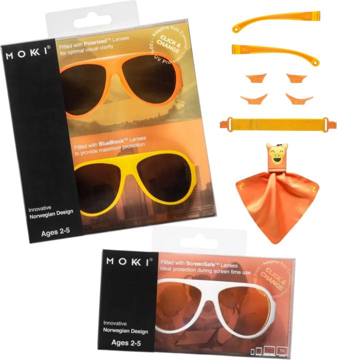 Produktbild Mokki Kinder Sonnenbrille gelb 2-5 Jahre click & change