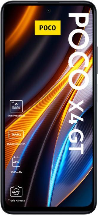 Image du produit Xiaomi Poco X4 GT (128 Go, Noir, 6.60", Double SIM, 64 Mpx, 5G)