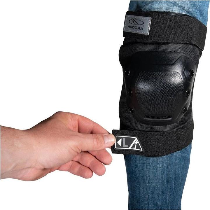 Produktbild Hudora Biomechanisches Protektoren-Set (L, Knieschoner, Ellbogenschoner, 6 Stück)