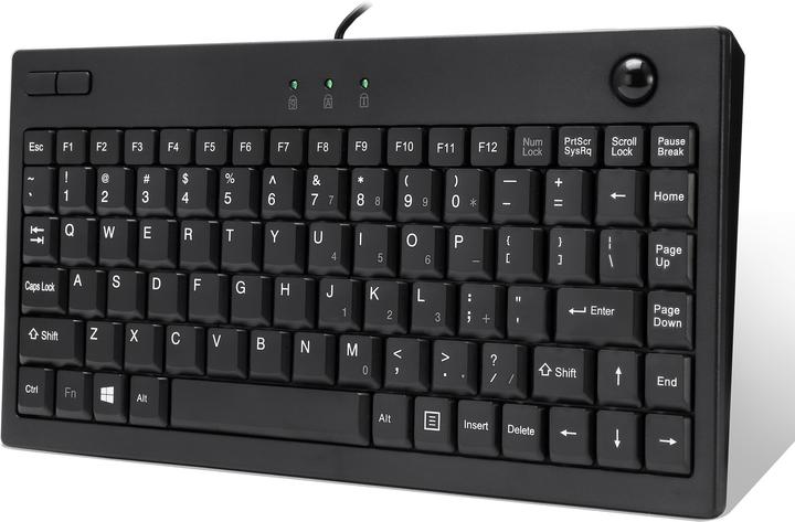 Actual product image Adesso Mini keyboard with trackball QWERTY layout (Eng. Int., Cable)
