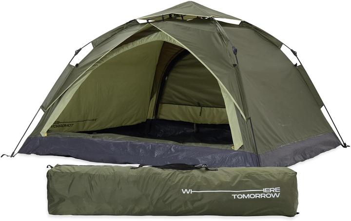 Where Tomorrow Pop-Up-Zelt Drei Personen - Grün, Anzahl Personen: 3 (Wurfzelt, 3.50 kg, 3 Personen)