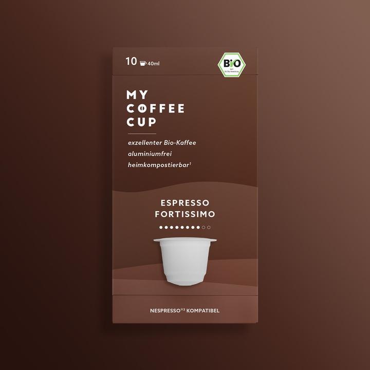 Image du produit My-Cups Capsules de café Espresso Fortissimo bio 10 pièces (10 x Port.)