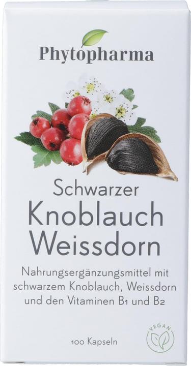 Actual product image Phytopharma Ail noir aubépine (100 Piece, Capsules, 32 g)